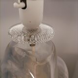 Pied de lampe en verre moulé 3 visages Suède 1960