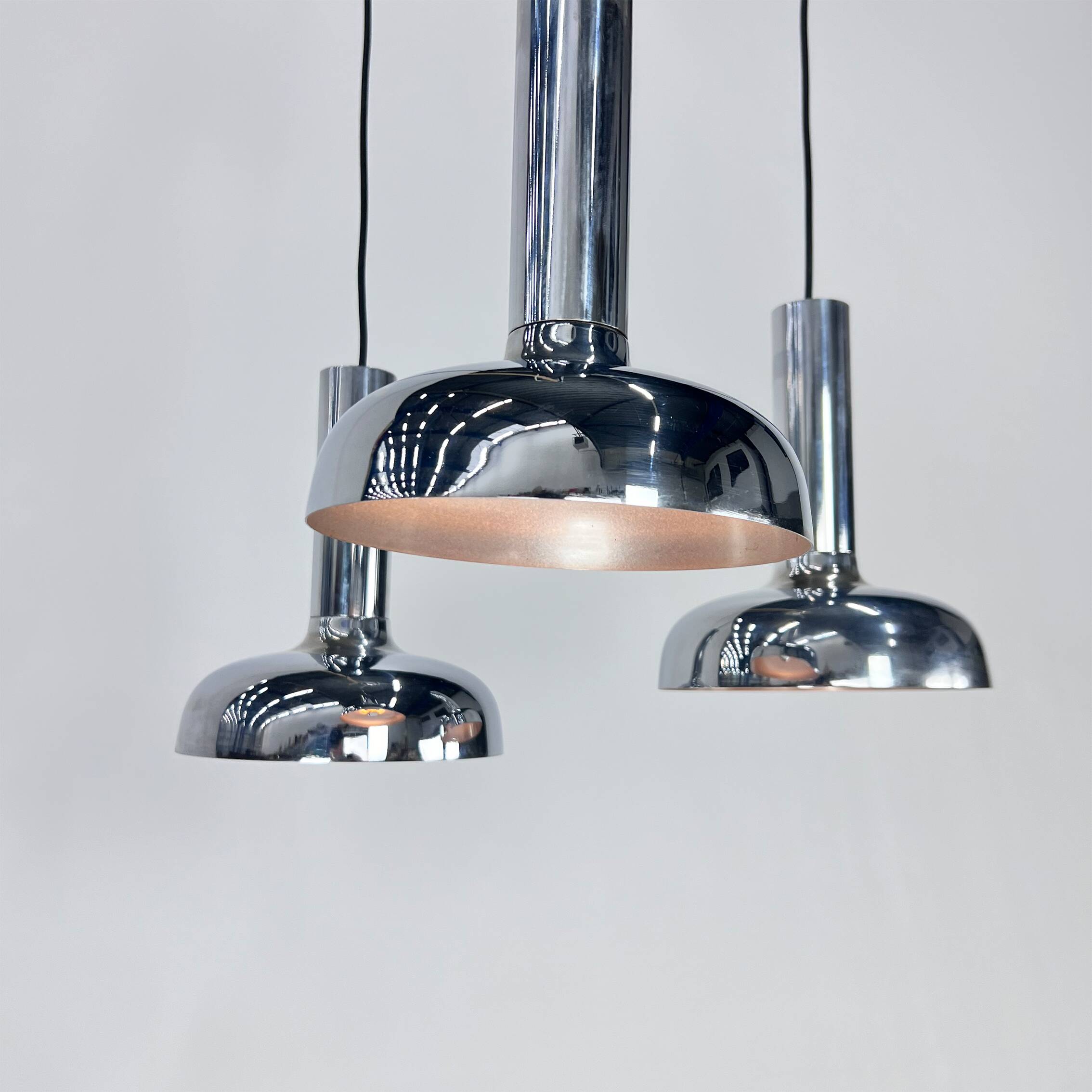 Space Age Chrome Pendant, 1970s