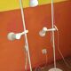Pair of Italian multi-adjustable floor lamps with 2 spotlights, 1970s