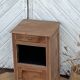 Antique bedside table in raw solid wood