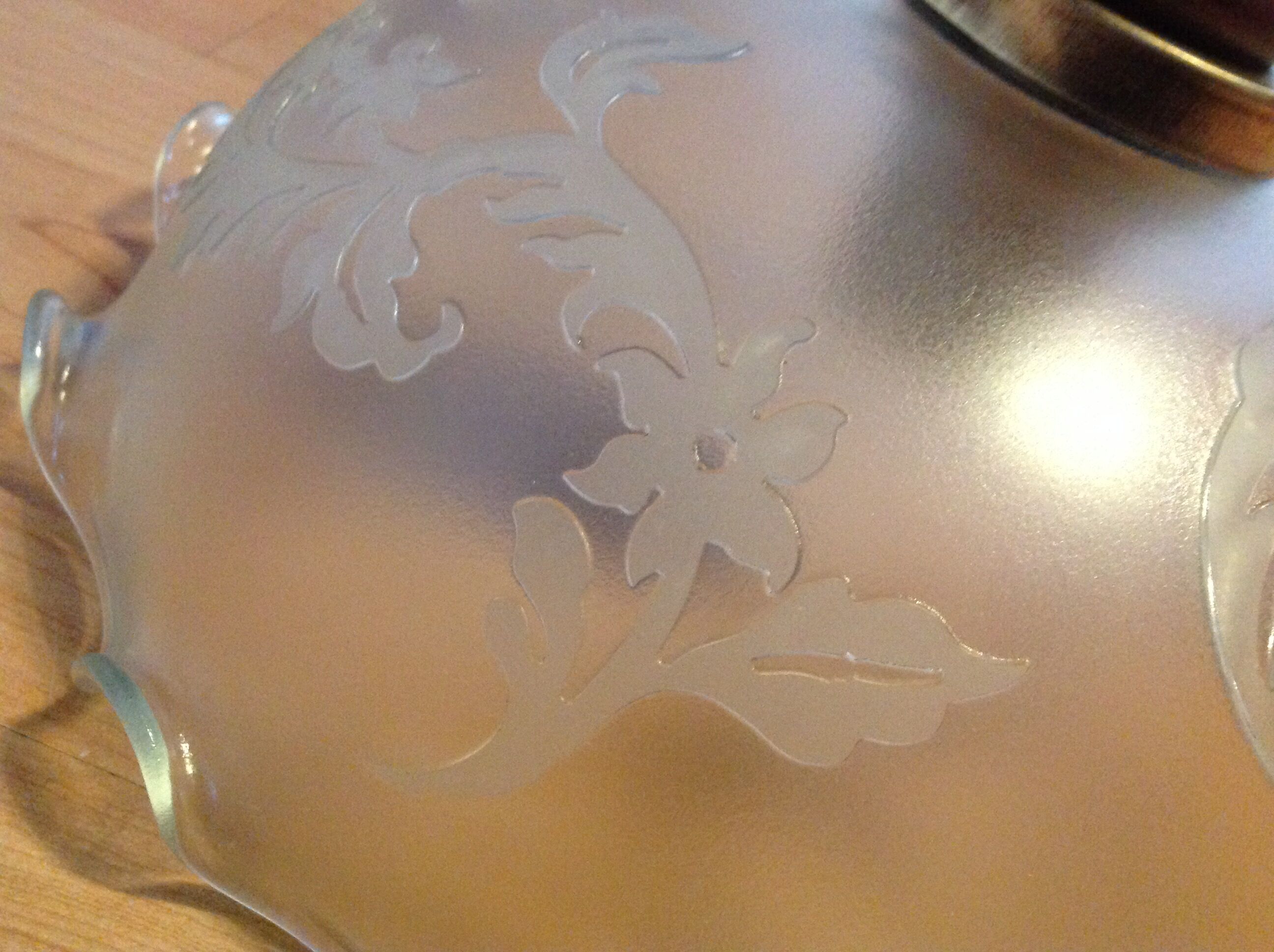 Art deco art style depoli glass hanging