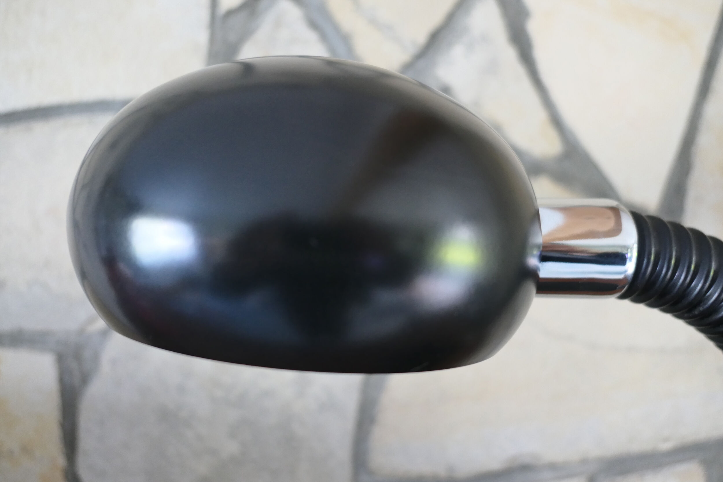 Table lamp or desk gamma lux italy black and chrome