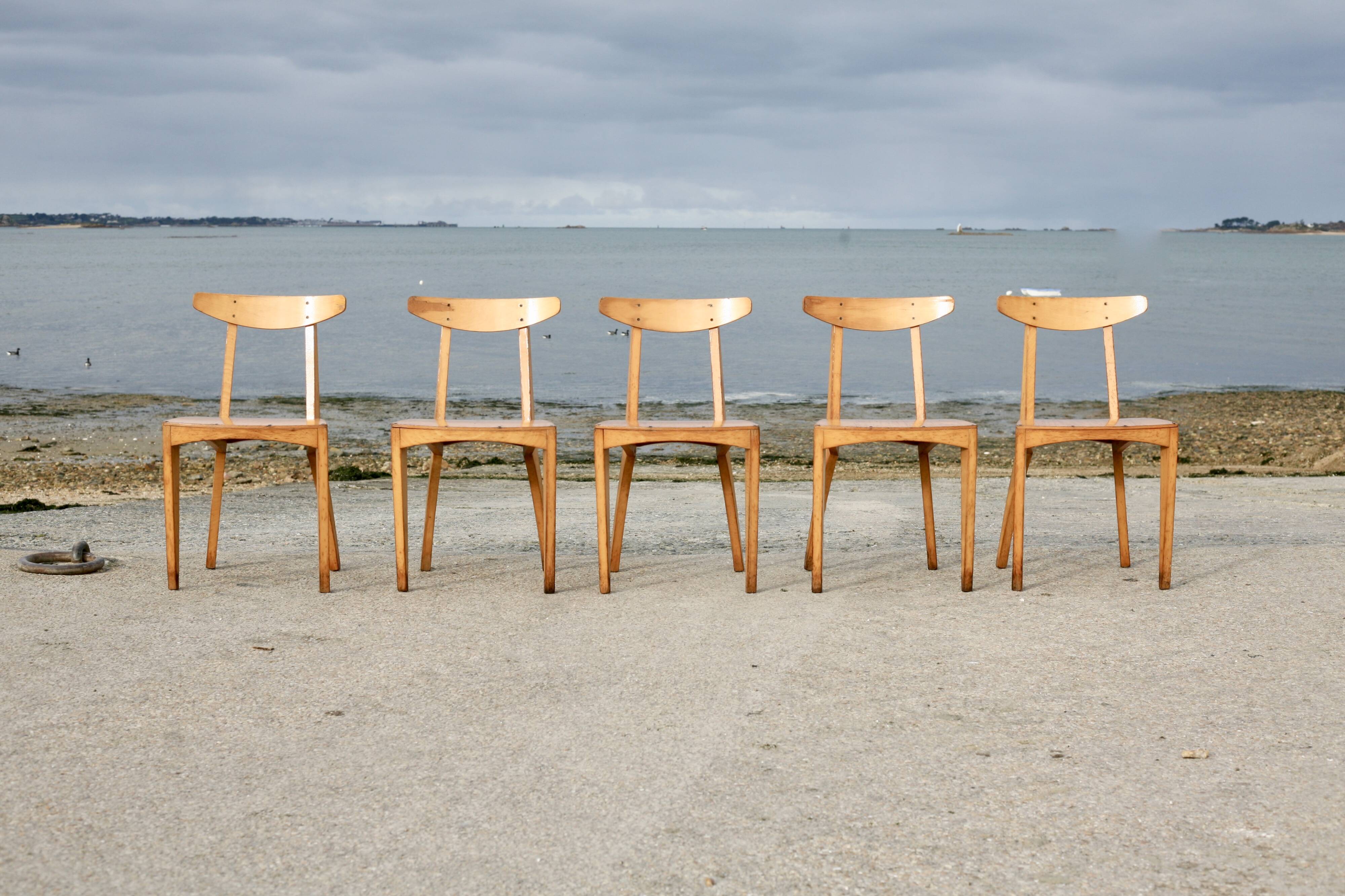 5 chairs by Thibault Desombre, 1990