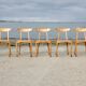 5 chaises de Thibault Desombre, 1990