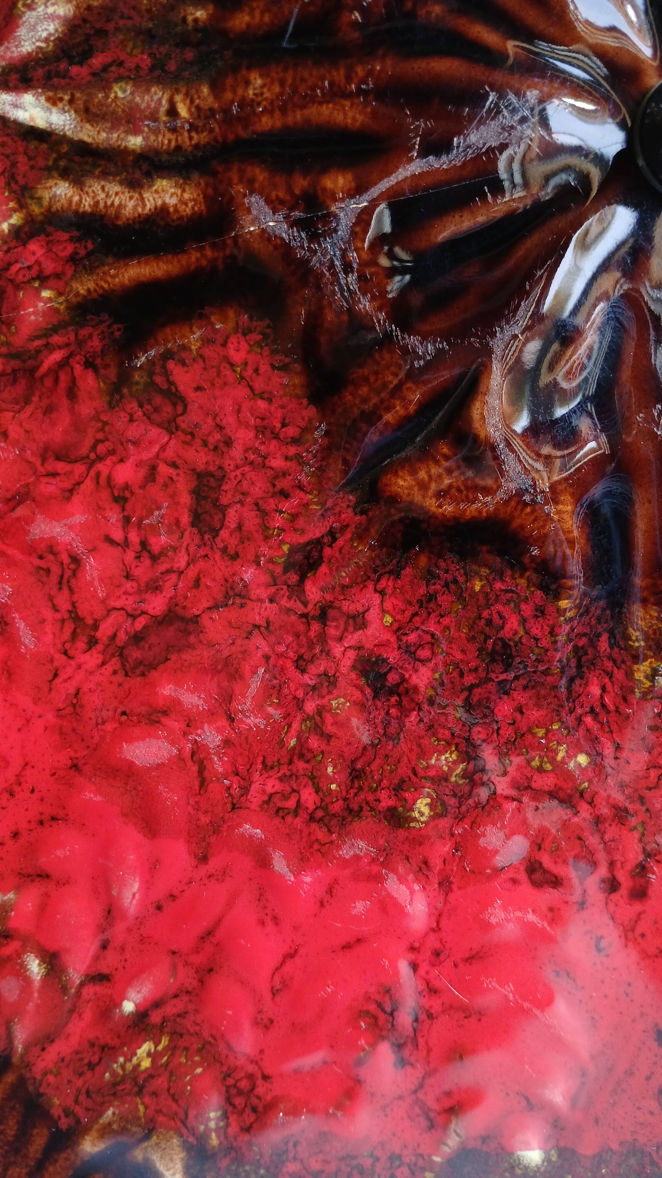 Cheese platter "earth & flames" Atelier Joseph Saltalamacchia. 1960