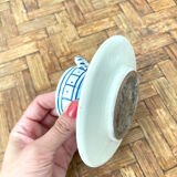 Vintage cockroster with integrated saucer