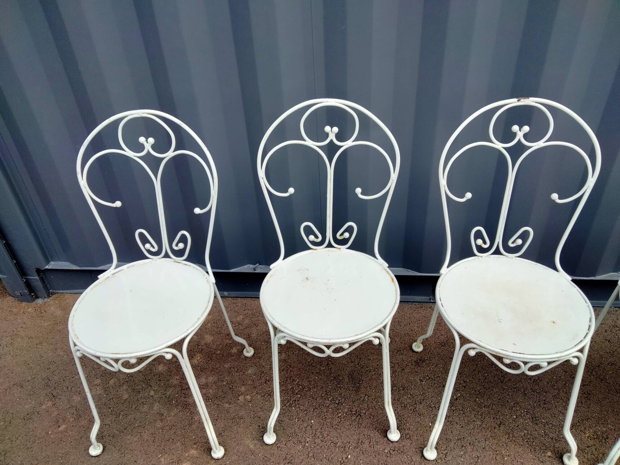 Garden furniture in old iron 6 places