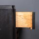 Antique 20thc italian ebonised chest of drawers with display top c.1930