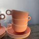 6 tasses en céramique maison Pagnossin Italie 