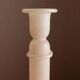 Murano pink Scavo glass candlestick - classic 1970s Italian candle holder, hand-made