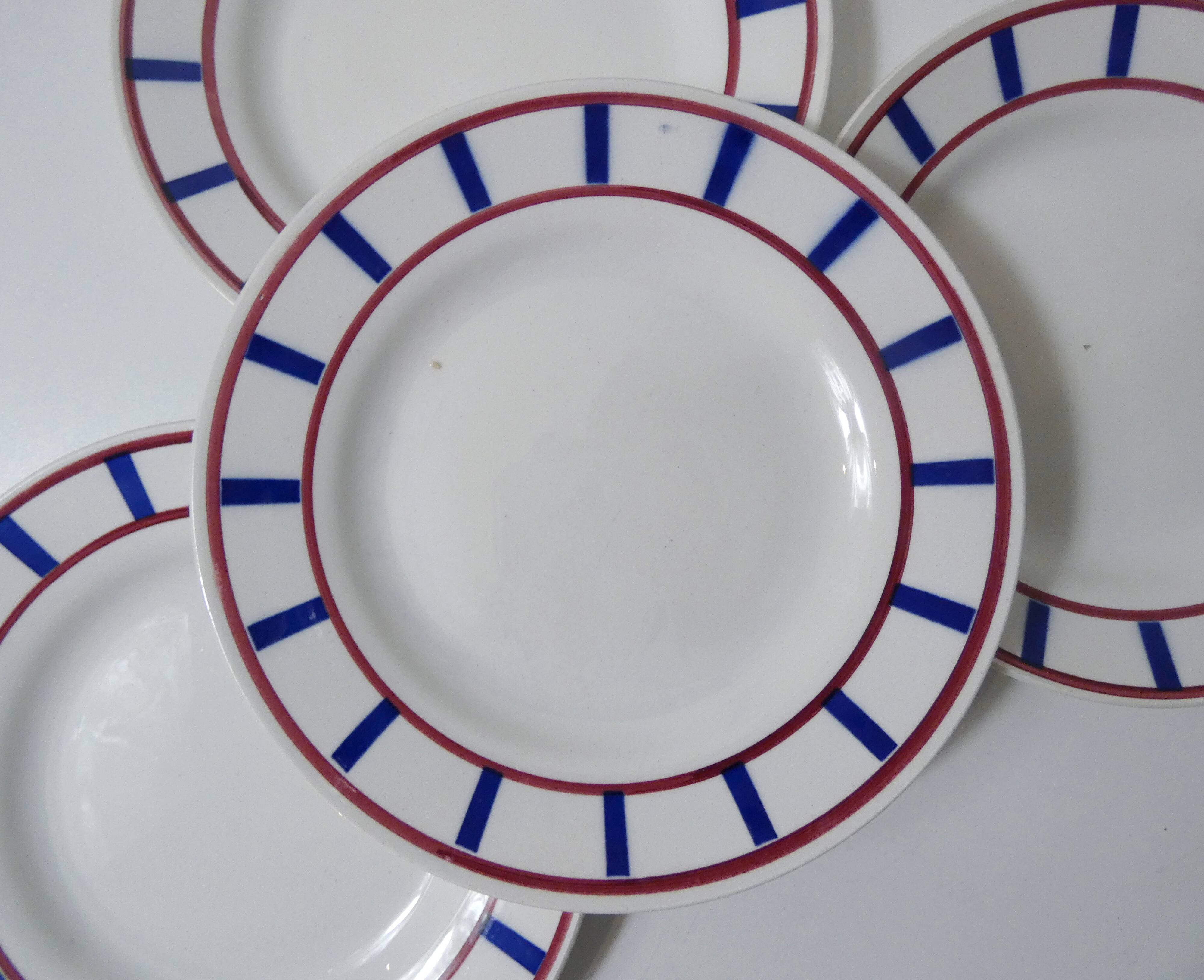 4 assiettes plates Digoin Sarreguemines Béarn