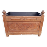 Old solid teak flower box