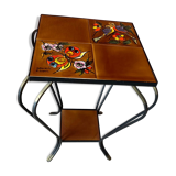 Ceramic & wrought iron table R.Leduc Vallauris