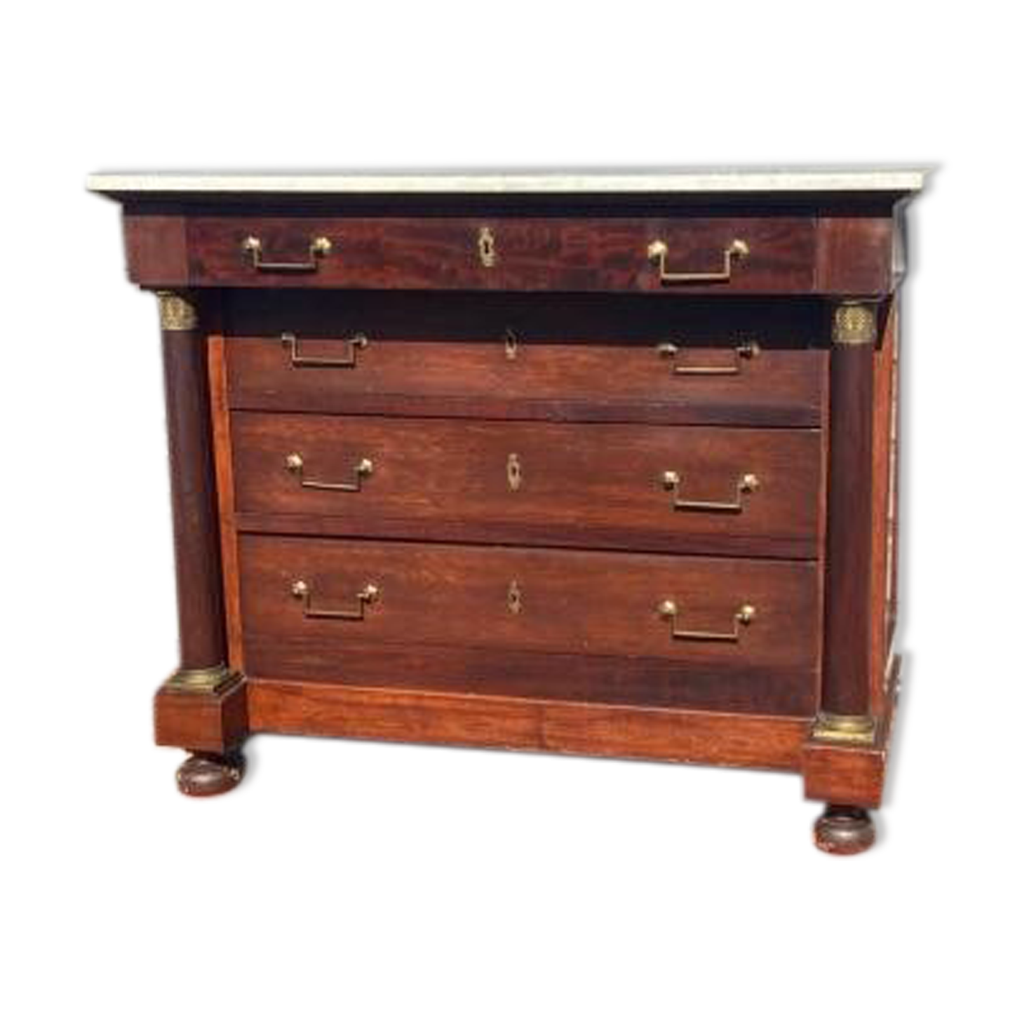Commode d’époque Empire estampillée en acajou