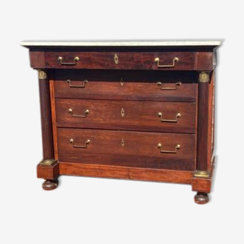 Empire period convenience stamped in mahogany