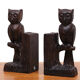 Vintage Owl Bookends Wood Spain, 1960s