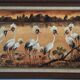 Old oil painting representing a landscape