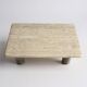 Table basse en travertin signée Angelo Mangiarotti pour Up&Up - 1970