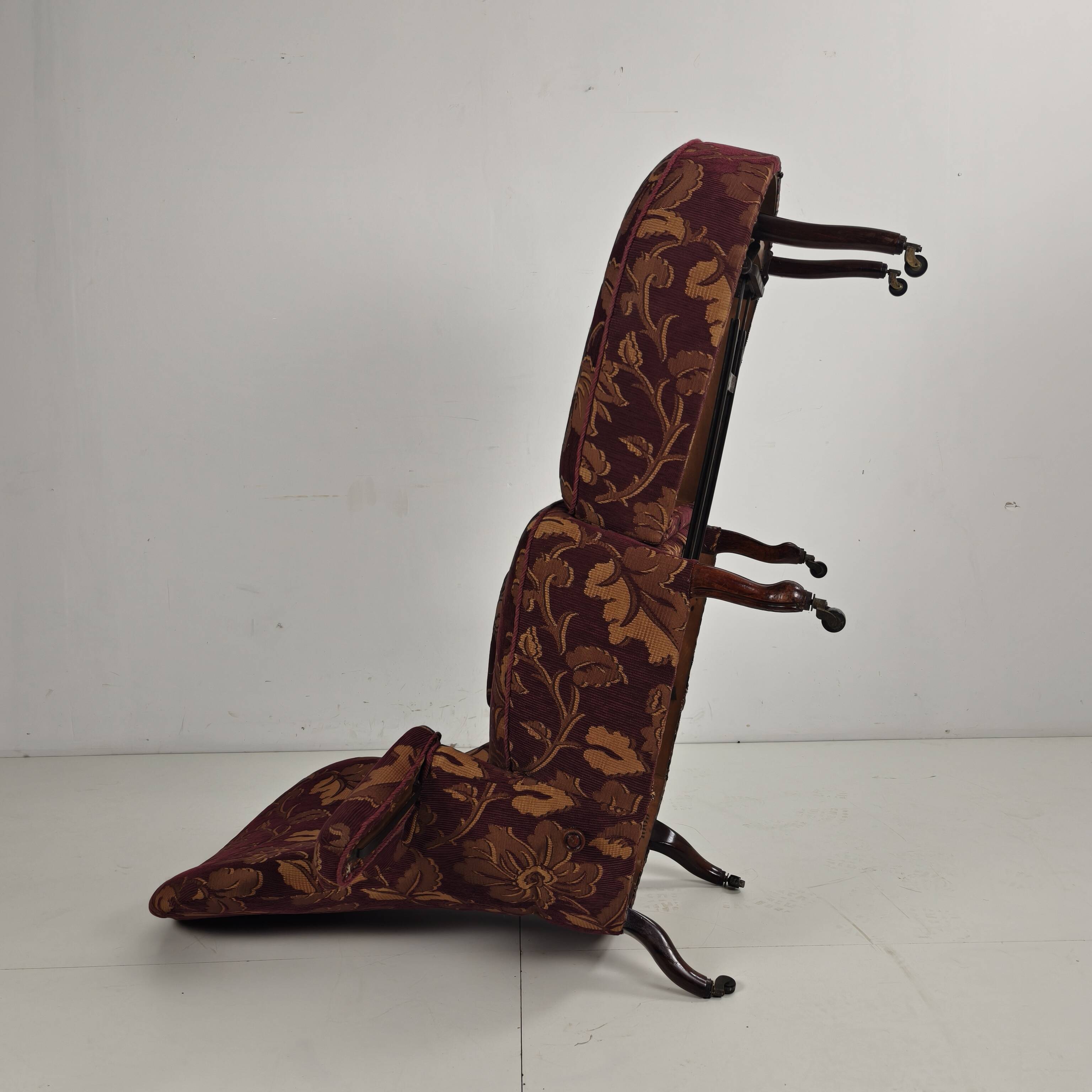Early 20th-Century Adjustable Reclining Armchair by Drevette L.M., circa 19