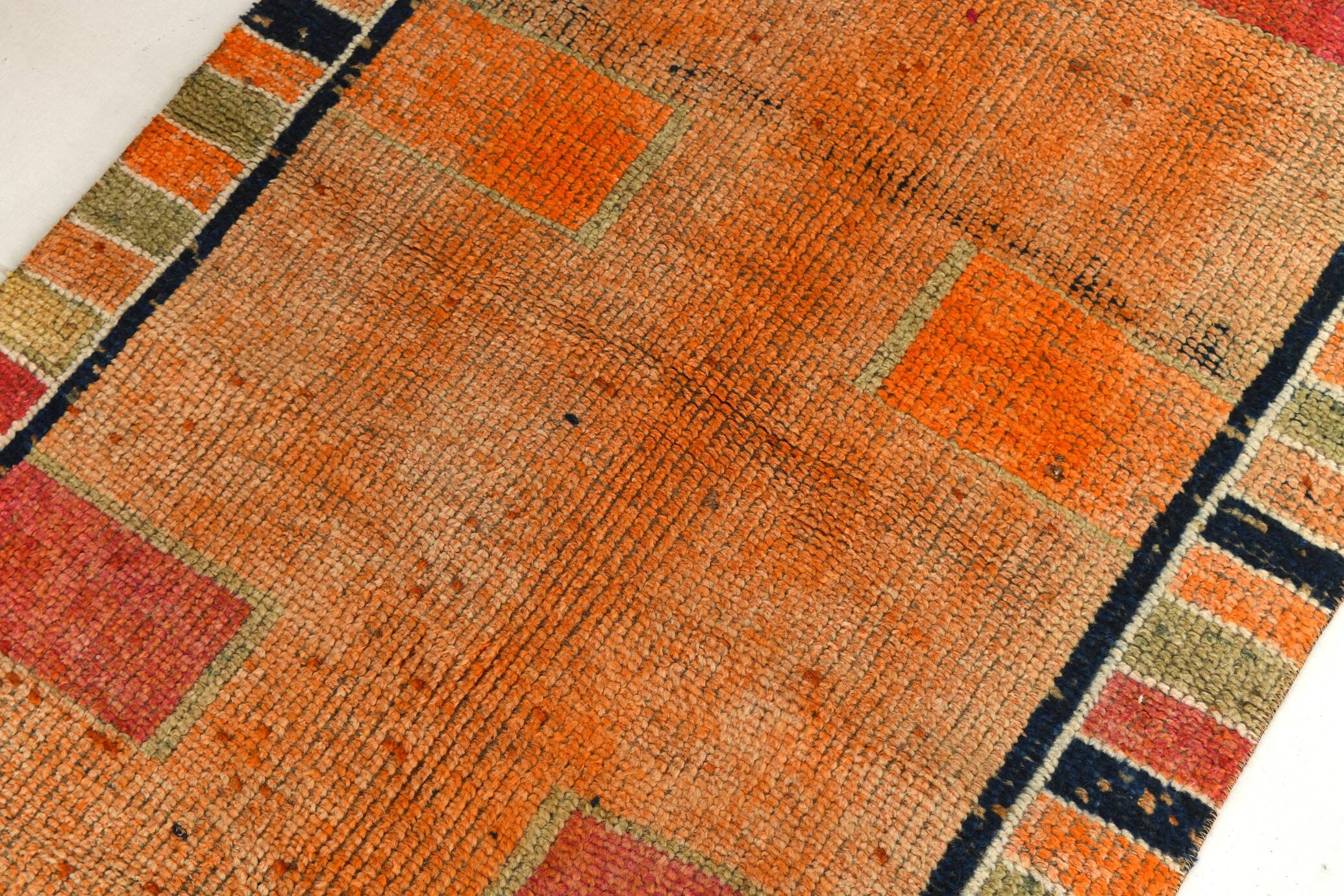 Vintage Mid Century Modern Super Soft Runner Rug, 86x302Cm