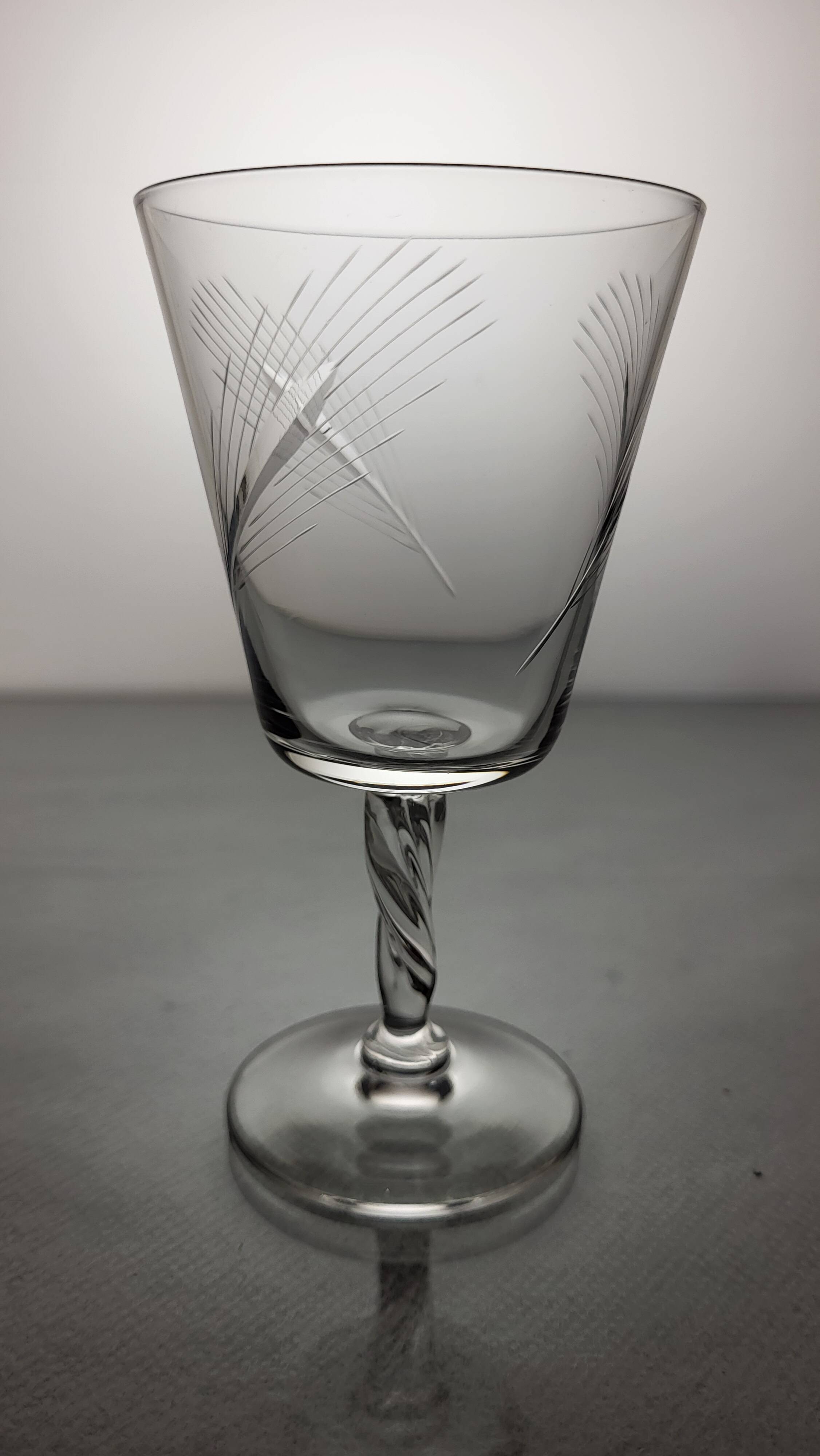6 crystal wine glasses from the 60s (wheat)