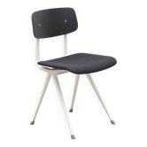Chaise  Friso Kramer "Result" tapissée noir et blanche