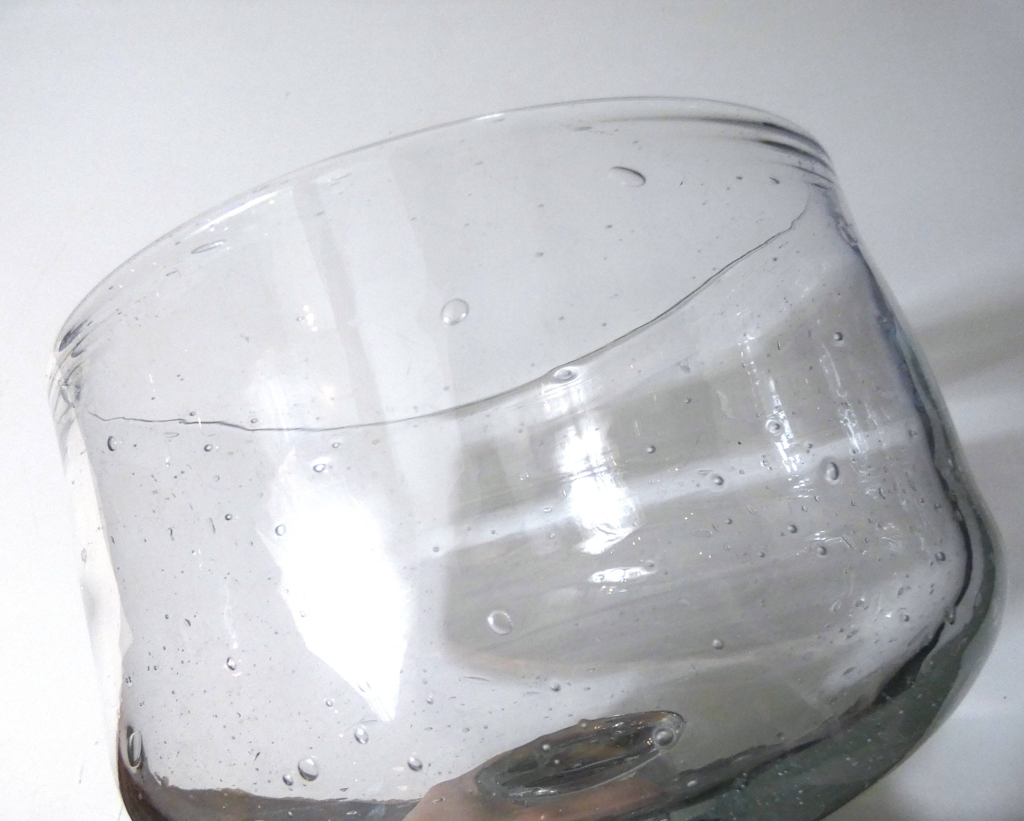 Large bubble glass bowl vintage