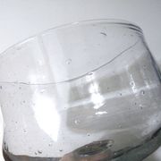 Large bubble glass bowl vintage