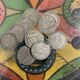 Old vintage wooden rainbow pinball machine 1930