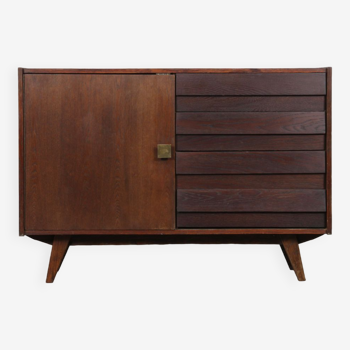 Commode vintage en chêne teinté modèle U-458 par Jiri Jiroutek, 1960