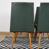 Set of 4 Moleskine chairs, 1950s.