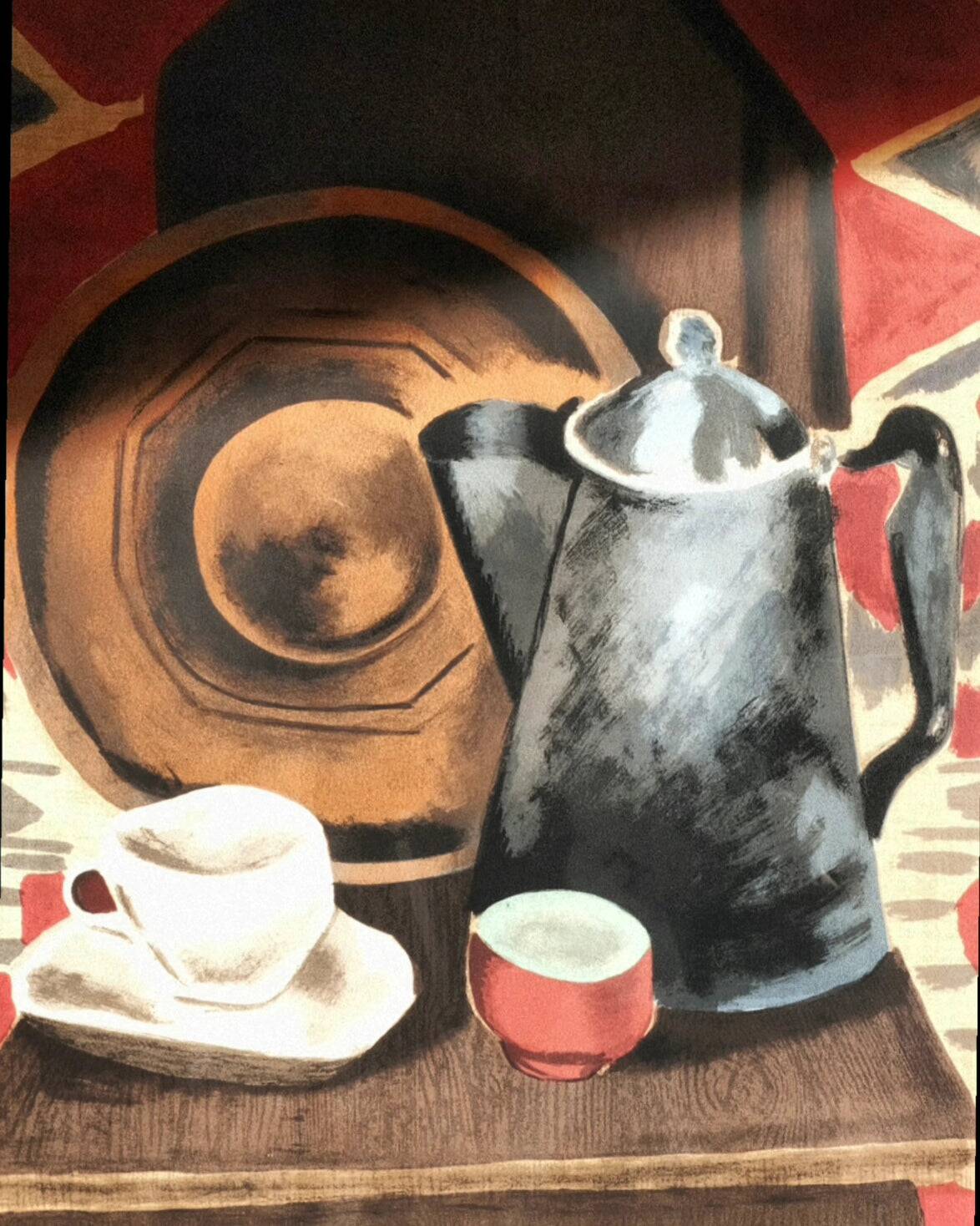 Nature morte, lithographie par Man Ray