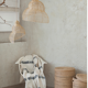 Suspension coquillage en rotin