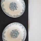 Set of 6 hollow plates iron earth