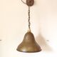 Suspension  abat-jour en laiton - lustre cloche métal bronzé