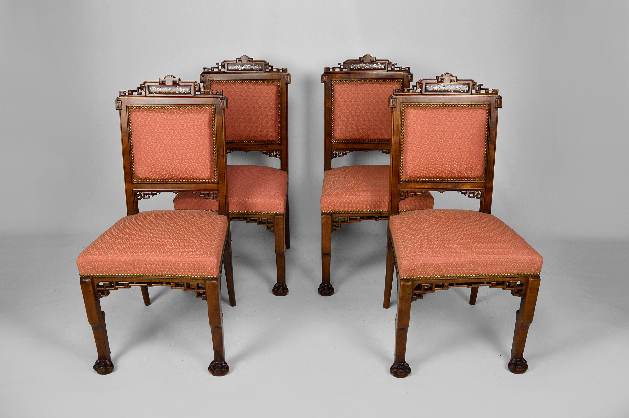 Set of 4 Japanese chairs by Gabriel Viardot, circa 1880