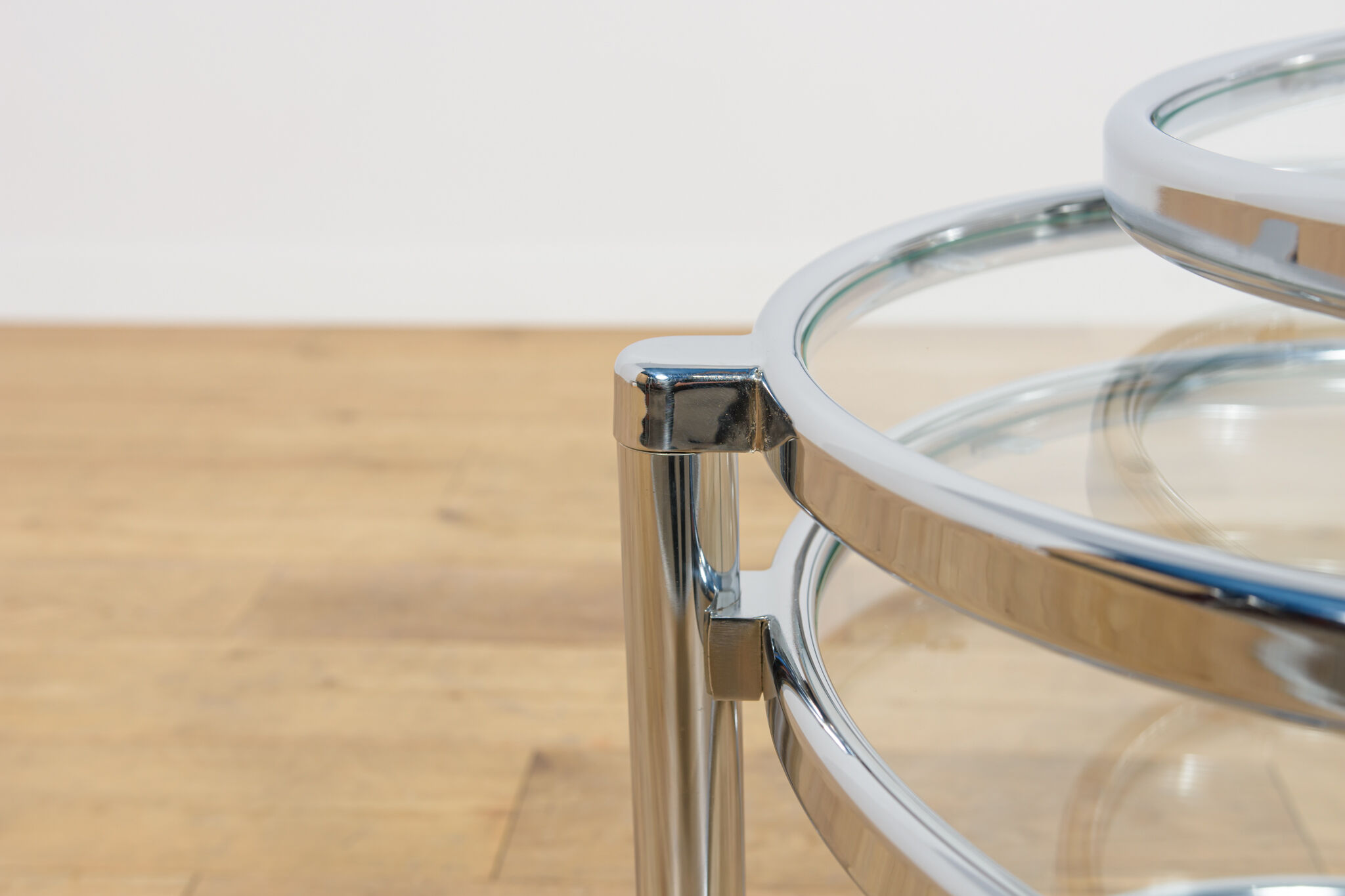 Mid-Century Chrome and Glass Coffee Table by Milo Baughman, USA, 1970s