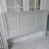 Headboard from the 1930s for a 160 bed in pearl gray patinated solid oak