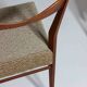 Set of slender mid-century dining chairs with finely curved backs, 1960s