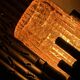 3 Brutalist wall sconces in steel and glass