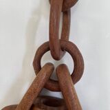 Vase and wooden chain to hang