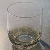Set of 5 smoked bubble bottom glasses