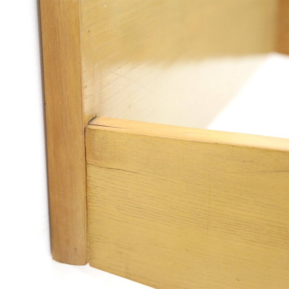 Single bed frame in ash, 1950s.