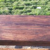 Country farm table xixth in chene, 2 drawers