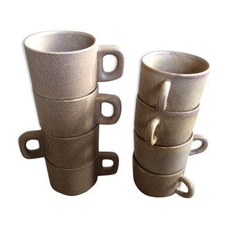 8 sandstone cups