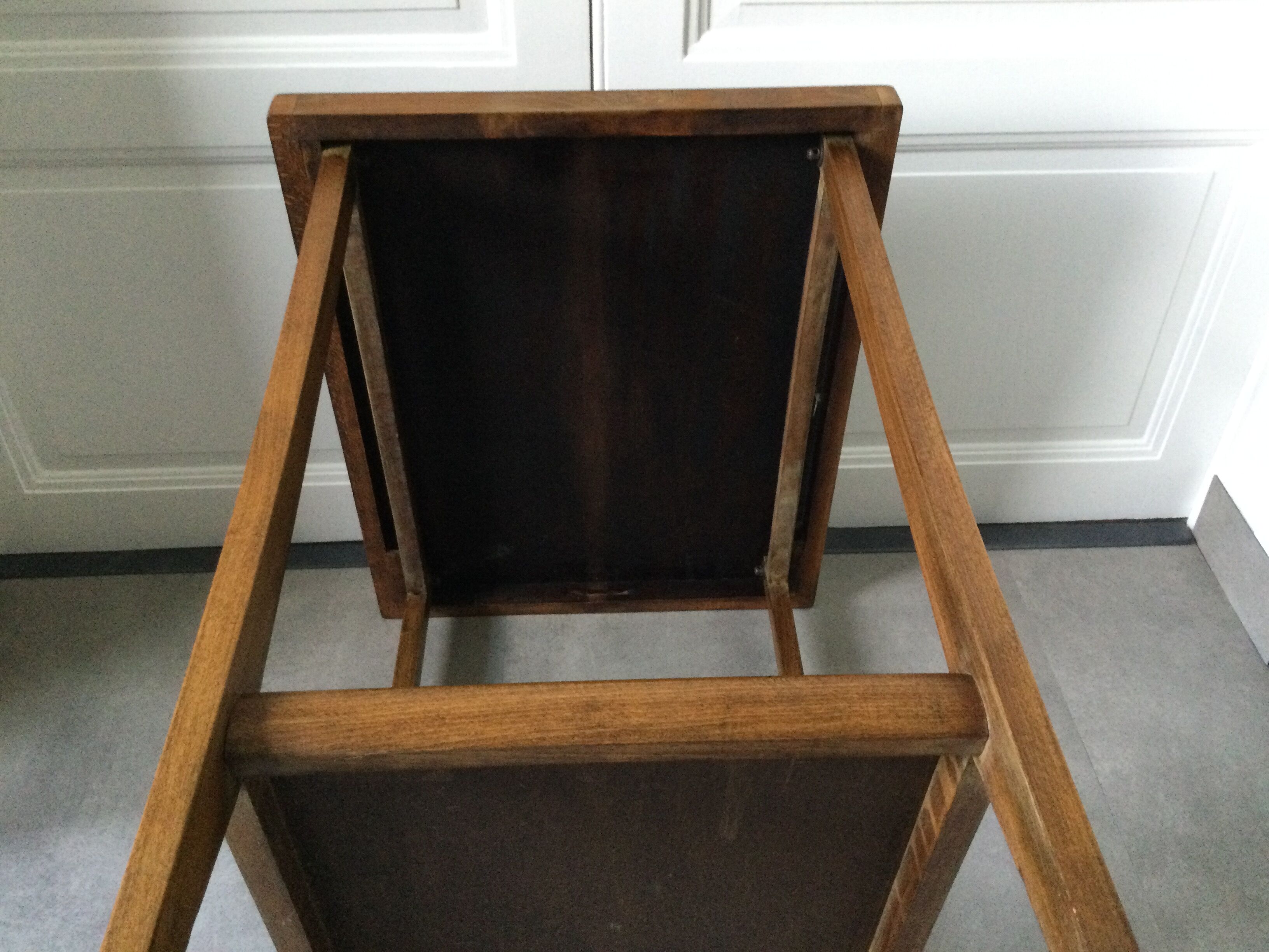 50s wood console art deco style