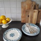 Set of 6 dessert plates Terre de Fer E. Bourgeois