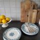 Set of 6 dessert plates Terre de Fer E. Bourgeois