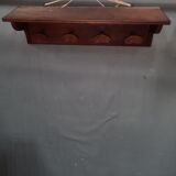 Wooden wall coat rack