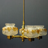 Scandinavian chandelier polished brass